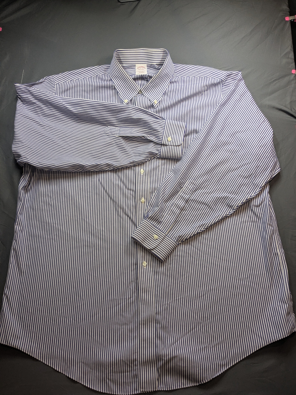 Brooks Brothers Blue and White Striped Dress Shirt